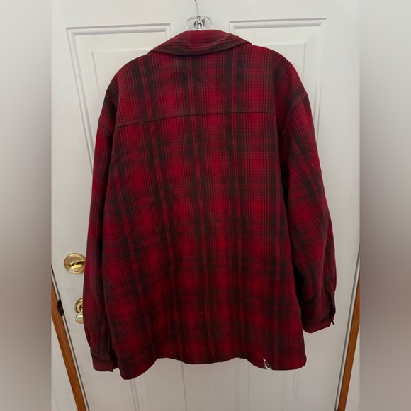 Vtg Eddie Bauer Insulated Flannel Jacket - Red/Gray Mens XL - Picture 3 of 9